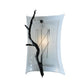 Meyda Lighting Metro Fusion 9" Textured Black Twigs Wall Sconce With White Fused Shade Glass