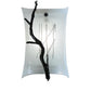 Meyda Lighting Metro Fusion 9" Textured Black Twigs Wall Sconce With White Fused Shade Glass