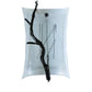 Meyda Lighting Metro Fusion 9" Textured Black Twigs Wall Sconce With White Fused Shade Glass