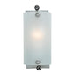 Meyda Lighting Metro Fusion 9" Textured Black Twigs Wall Sconce With White Fused Shade Glass