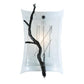 Meyda Lighting Metro Fusion 9" Textured Black Twigs Wall Sconce With White Fused Shade Glass