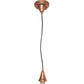 Meyda Lighting Metro Fusion 9" Vintage Copper Electra Mini Pendant Light With Blue Shade Glass
