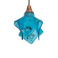 Meyda Lighting Metro Fusion 9" Vintage Copper Electra Mini Pendant Light With Blue Shade Glass