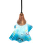 Meyda Lighting Metro Fusion 9" Vintage Copper Electra Mini Pendant Light With Blue Shade Glass