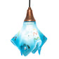 Meyda Lighting Metro Fusion 9" Vintage Copper Electra Mini Pendant Light With Blue Shade Glass