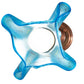 Meyda Lighting Metro Fusion 9" Vintage Copper Electra Mini Pendant Light With Blue Shade Glass