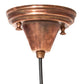 Meyda Lighting Metro Fusion 9" Vintage Copper Electra Mini Pendant Light With Blue Shade Glass