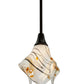 Meyda Lighting Metro Fusion 90" 4-Light Copper Vein Ramoscelli Island Pendant Light With White Copper Vein Powdercoat Shade Glass