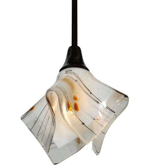 Meyda Lighting Metro Fusion 90" 4-Light Copper Vein Ramoscelli Island Pendant Light With White Copper Vein Powdercoat Shade Glass