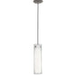 Meyda Lighting Metro Mist 5" Nickel Cilindro Mini Pendant Light With Clear Rainy View & Statuario Idalight Shade
