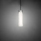 Meyda Lighting Metro Mist 5" Nickel Cilindro Mini Pendant Light With Clear Rainy View & Statuario Idalight Shade