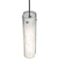 Meyda Lighting Metro Mist 5" Nickel Cilindro Mini Pendant Light With Clear Rainy View & Statuario Idalight Shade