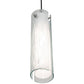 Meyda Lighting Metro Mist 5" Nickel Cilindro Mini Pendant Light With Clear Rainy View & Statuario Idalight Shade