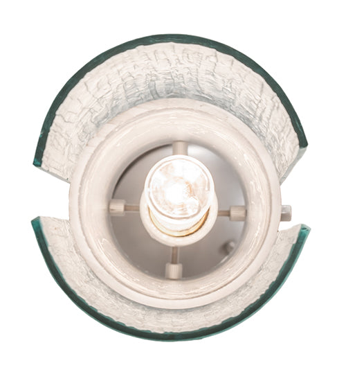Meyda Lighting Metro Mist 5" Nickel Cilindro Mini Pendant Light With Clear Rainy View & Statuario Idalight Shade