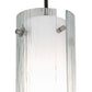 Meyda Lighting Metro Mist 5" Nickel Cilindro Mini Pendant Light With Clear Rainy View & Statuario Idalight Shade