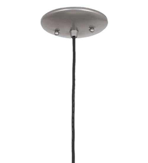 Meyda Lighting Metro Mist 5" Nickel Cilindro Mini Pendant Light With Clear Rainy View & Statuario Idalight Shade