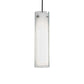 Meyda Lighting Metro Mist 5" Nickel Cilindro Mini Pendant Light With Clear Rainy View & Statuario Idalight Shade