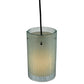 Meyda Lighting Metro Mist 6" Black Cilindro Mini Pendant Light With Clear and Silver Shade Glass