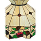 Meyda Lighting Meyda Apple 20" 3-Light Mahogany Bronze Pendant Light With Multi-Colored Shade Glass