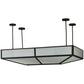 Meyda Lighting Meyer 54" 12-Light Oil Rubbed Bronze BBQ Pendant Light With White Statuario Idalight Shade Glass