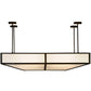 Meyda Lighting Meyer 54" 12-Light Oil Rubbed Bronze BBQ Pendant Light With White Statuario Idalight Shade Glass