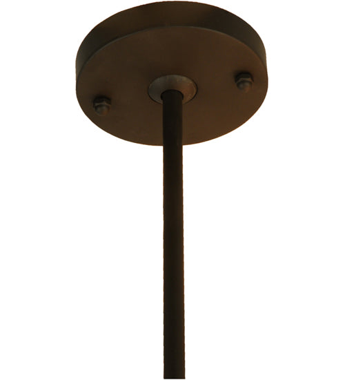 Meyda Lighting Meyer 54" 12-Light Oil Rubbed Bronze BBQ Pendant Light With White Statuario Idalight Shade Glass