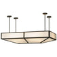 Meyda Lighting Meyer 54" 12-Light Oil Rubbed Bronze BBQ Pendant Light With White Statuario Idalight Shade Glass
