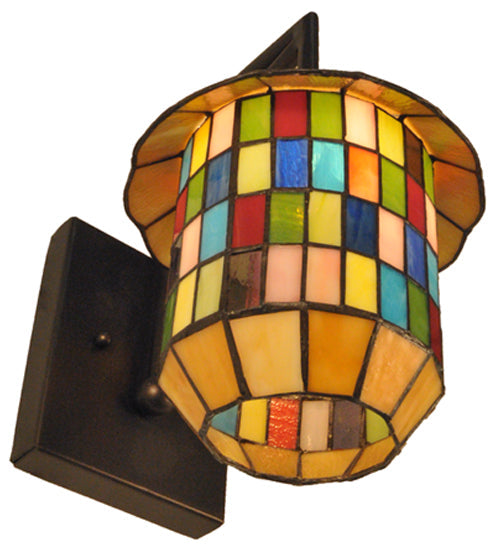 Meyda Lighting Meyer Lantern 8" China Mahogany Bronze Wall Sconce Hardware