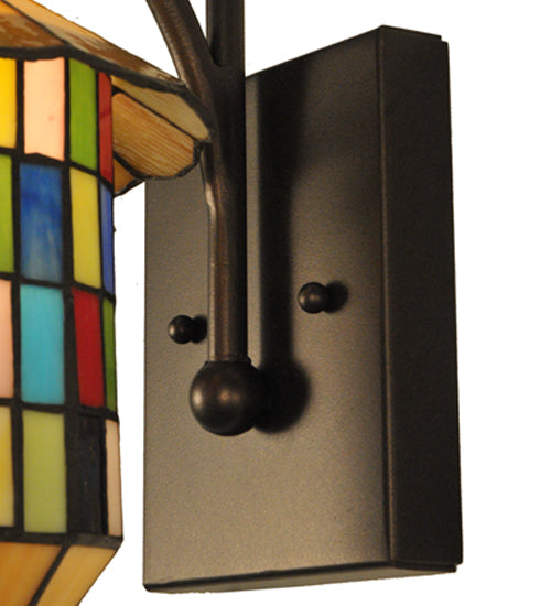 Meyda Lighting Meyer Lantern 8" China Mahogany Bronze Wall Sconce Hardware