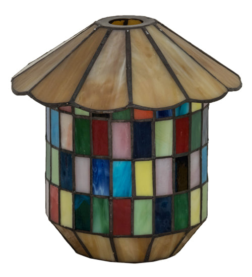 Meyda Lighting Meyer Lantern 8" Multi-Colored Shade Glass