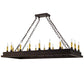 Meyda Lighting Mezek 48" 18-Light Mahogany Bronze Chandelier With Ivory Faux Candlelight