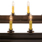 Meyda Lighting Mezek 48" 18-Light Mahogany Bronze Chandelier With Ivory Faux Candlelight