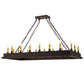 Meyda Lighting Mezek 48" 18-Light Mahogany Bronze Chandelier With Ivory Faux Candlelight