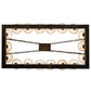 Meyda Lighting Mezek 51" 18-Light Mahogany Bronze Chandelier With Brown Tan Faux Leather Shade Glass