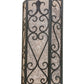 Meyda Lighting Mia 12" 2-Light Antique Iron Gate Wall Sconce With Silver Mica Shade Glass