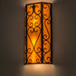 Meyda Lighting Mia 12" 2-Light Cajun Spice Wall Sconce With Amber Quartz Idalight Shade Glass
