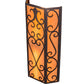 Meyda Lighting Mia 12" 2-Light Cajun Spice Wall Sconce With Amber Quartz Idalight Shade Glass