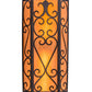 Meyda Lighting Mia 12" 2-Light Cajun Spice Wall Sconce With Amber Quartz Idalight Shade Glass