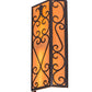 Meyda Lighting Mia 12" 2-Light Cajun Spice Wall Sconce With Amber Quartz Idalight Shade Glass