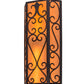 Meyda Lighting Mia 12" 2-Light Cajun Spice Wall Sconce With Amber Quartz Idalight Shade Glass