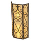 Meyda Lighting Mia 12" Cajun Spice Wall Sconce With Beige Provostone Idalight Shade Glass