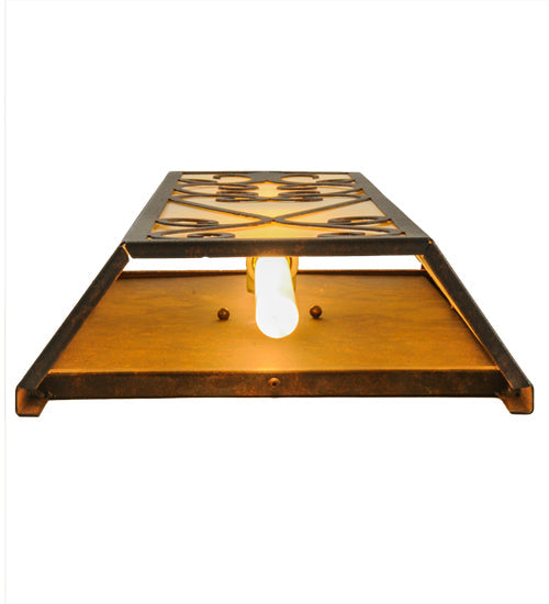 Meyda Lighting Mia 12" Cajun Spice Wall Sconce With Beige Provostone Idalight Shade Glass