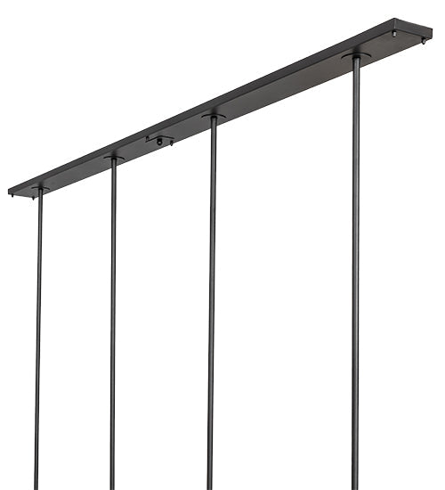 Meyda Lighting Middleburry 94" 4-Light Wrought Iron Island Pendant Light
