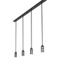 Meyda Lighting Middleburry 94" 4-Light Wrought Iron Island Pendant Light