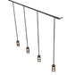 Meyda Lighting Middleburry 94" 4-Light Wrought Iron Island Pendant Light