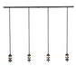 Meyda Lighting Middleburry 94" 4-Light Wrought Iron Island Pendant Light