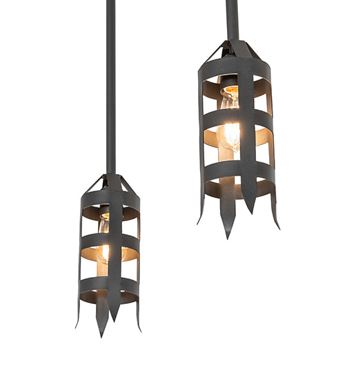 Meyda Lighting Middleburry 94" 4-Light Wrought Iron Island Pendant Light