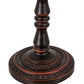 Meyda Lighting Middleton 14" Mahogany Bronze Table Lamp With Multi-Colored Shade Glass