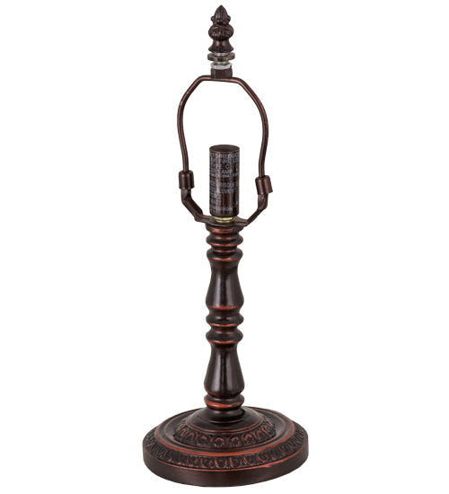 Meyda Lighting Middleton 14" Mahogany Bronze Table Lamp With Multi-Colored Shade Glass