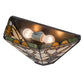 Meyda Lighting Middleton 16" 2-Light Mahogany Bronze Wall Sconce With Multi-Colored Shade Glass